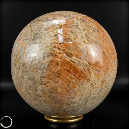 Natürlicher Pfirsich-Mondstein Kristall-Kugel -1915,17g