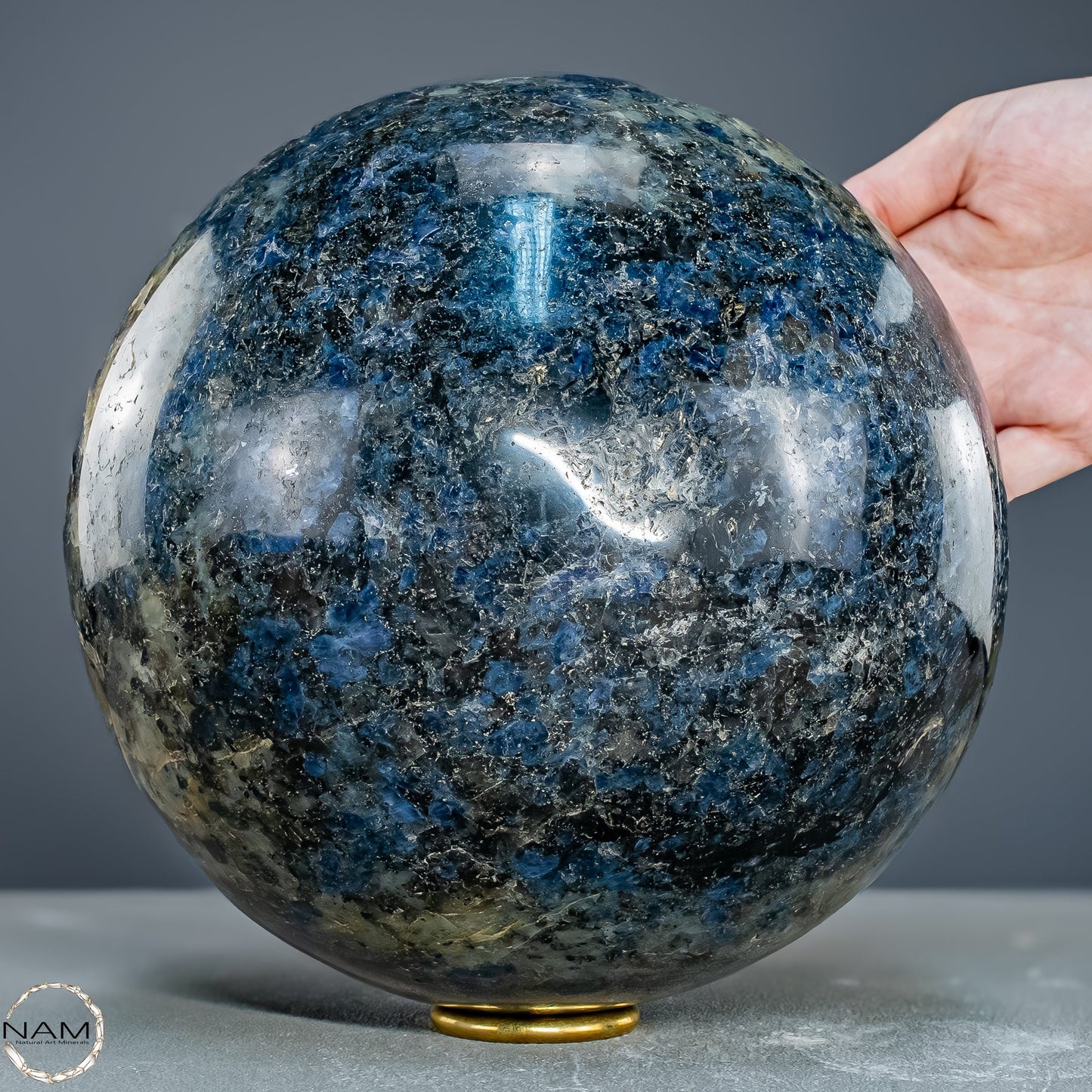 Natürliche Blaue Cordierit-Kristall Kugel, Spitzenqualität - 9567,37g
