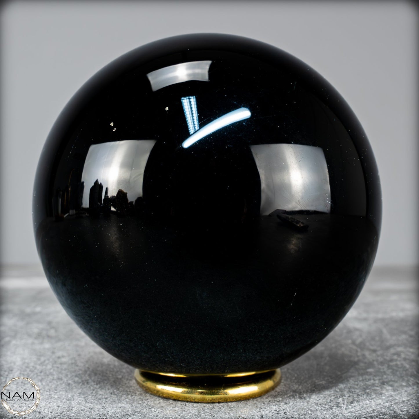 Natürliche Schwarze Obsidian Kristall-Kugel - 1168,17g - 95mm