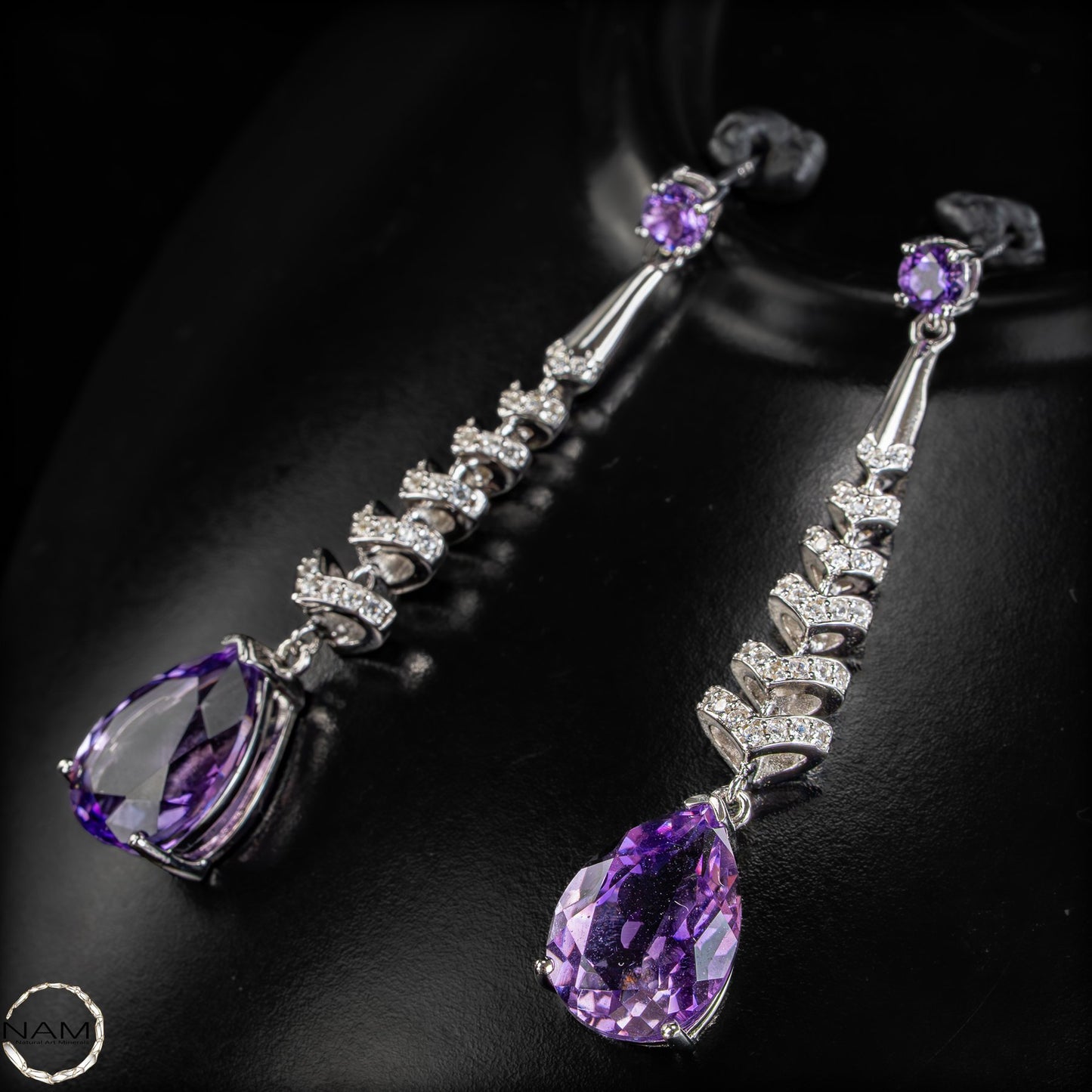 Amethyst Ohrringe aus 925er Silber  8,14g 40,7ct