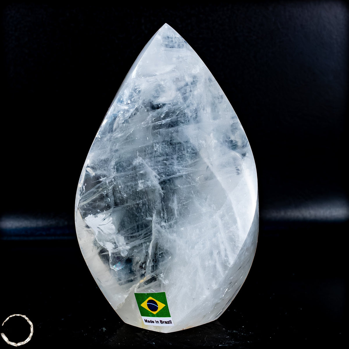 Natürlicher Quarz-Kristall Flamme, Brasilien - 654,35g