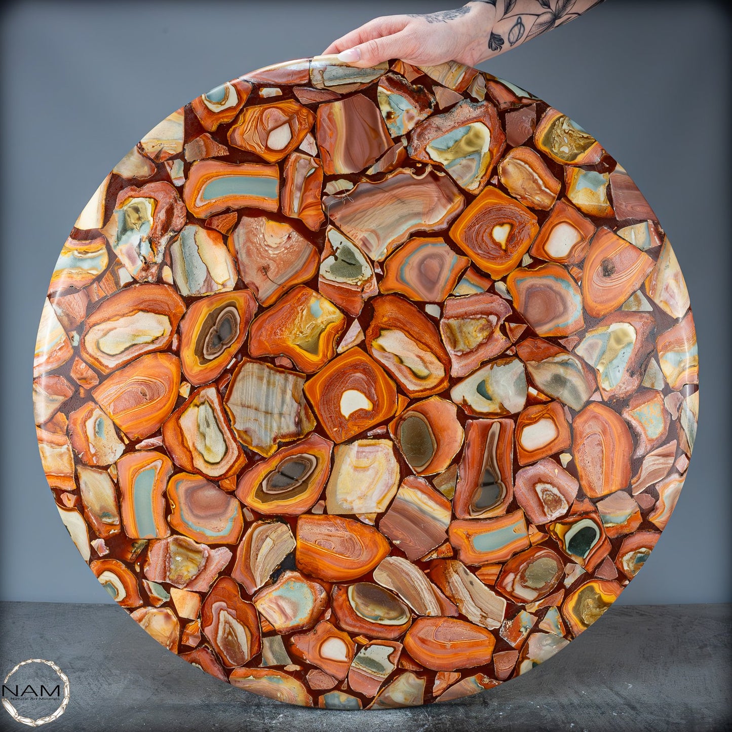 Wunderschöne Tisch-Platte aus Natürlichem Jasper - 13984,11g