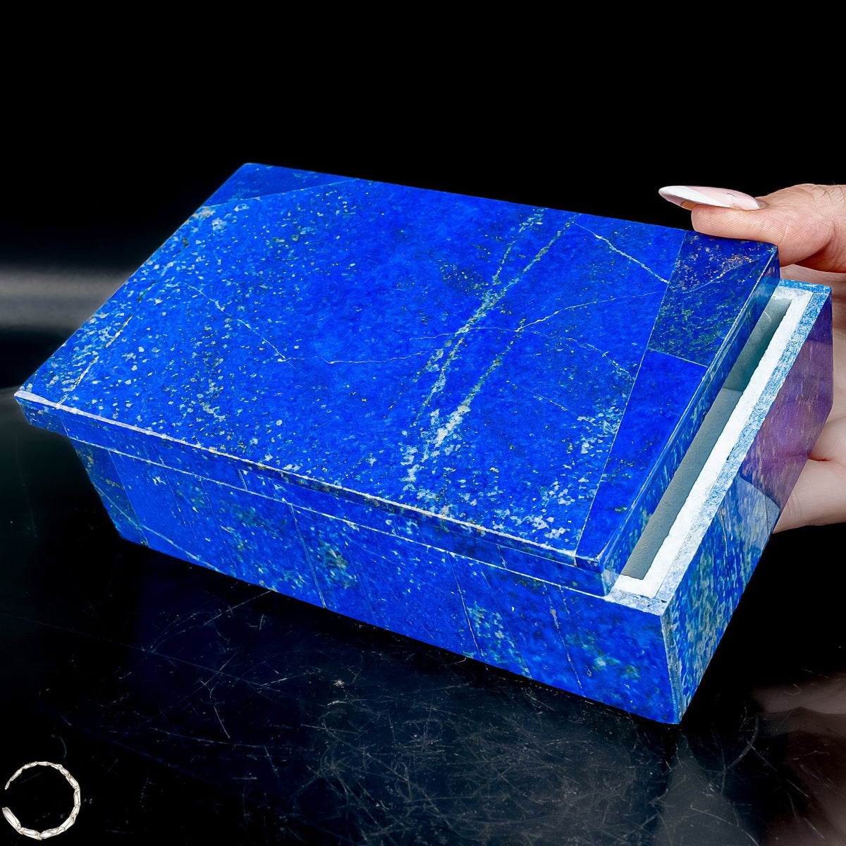Natürliche  Lapislazuli Schmuckkästchen/Box - 729,91g