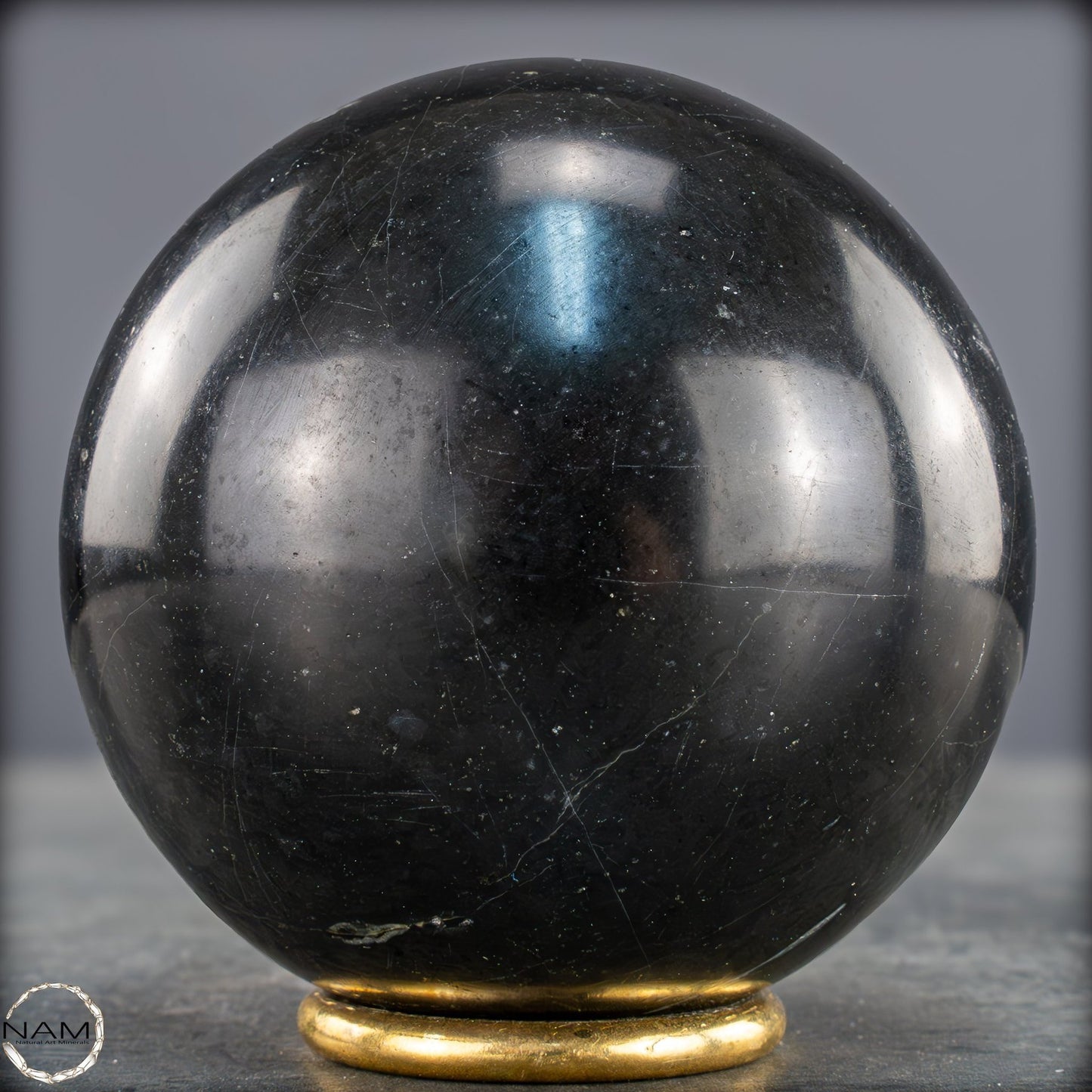 Schwarze Tourmalin-Kristall Kugel aus Brasilien - 907,28g