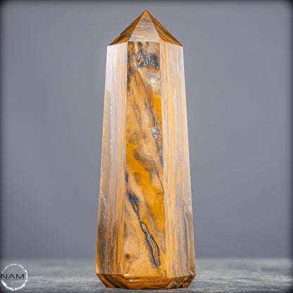 Natürlicher Tigerauge-Obelisk - 912,17g
