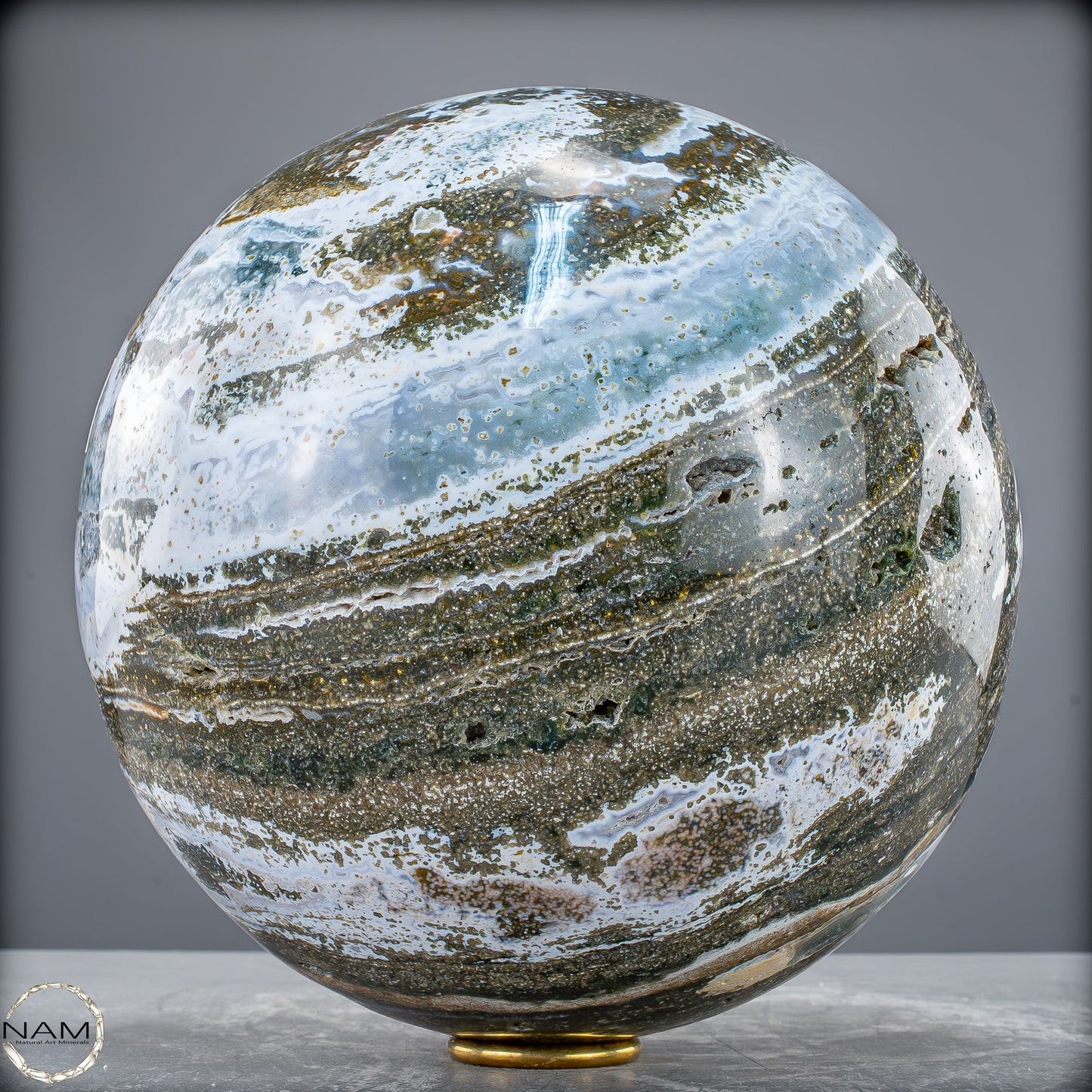 Natürliche Ocean-Jaspis-Achat Kugel - 11620,77g
