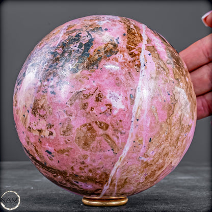 Rhodochrosit-Kugel – imposantes Unikat in Rosa-2290,92g