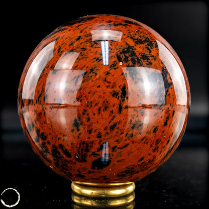 Natürliche Mahagoni-Obsidian Kristall-Kugel - 463,16g