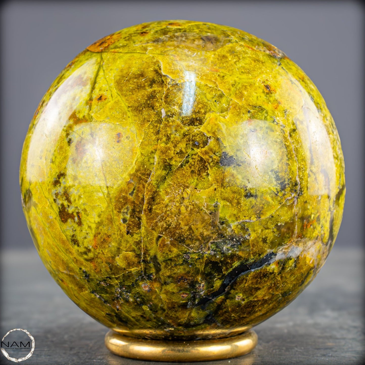 Natürliche Grüne Opal-Kristall Kugel - 736,79g