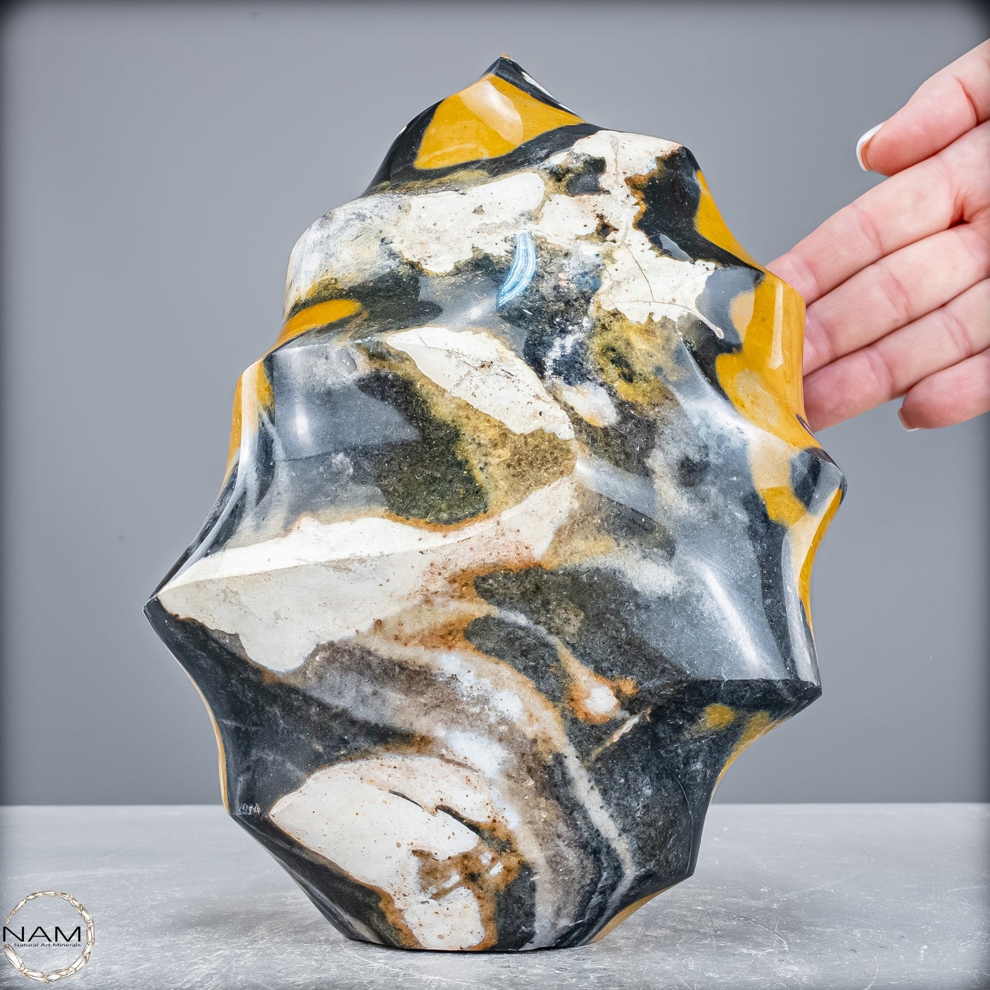 Natürliche Jaspis-Chalcedon Kristallflamme - 3996,54g