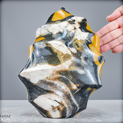 Natürliche Jaspis-Chalcedon Kristallflamme - 3996,54g