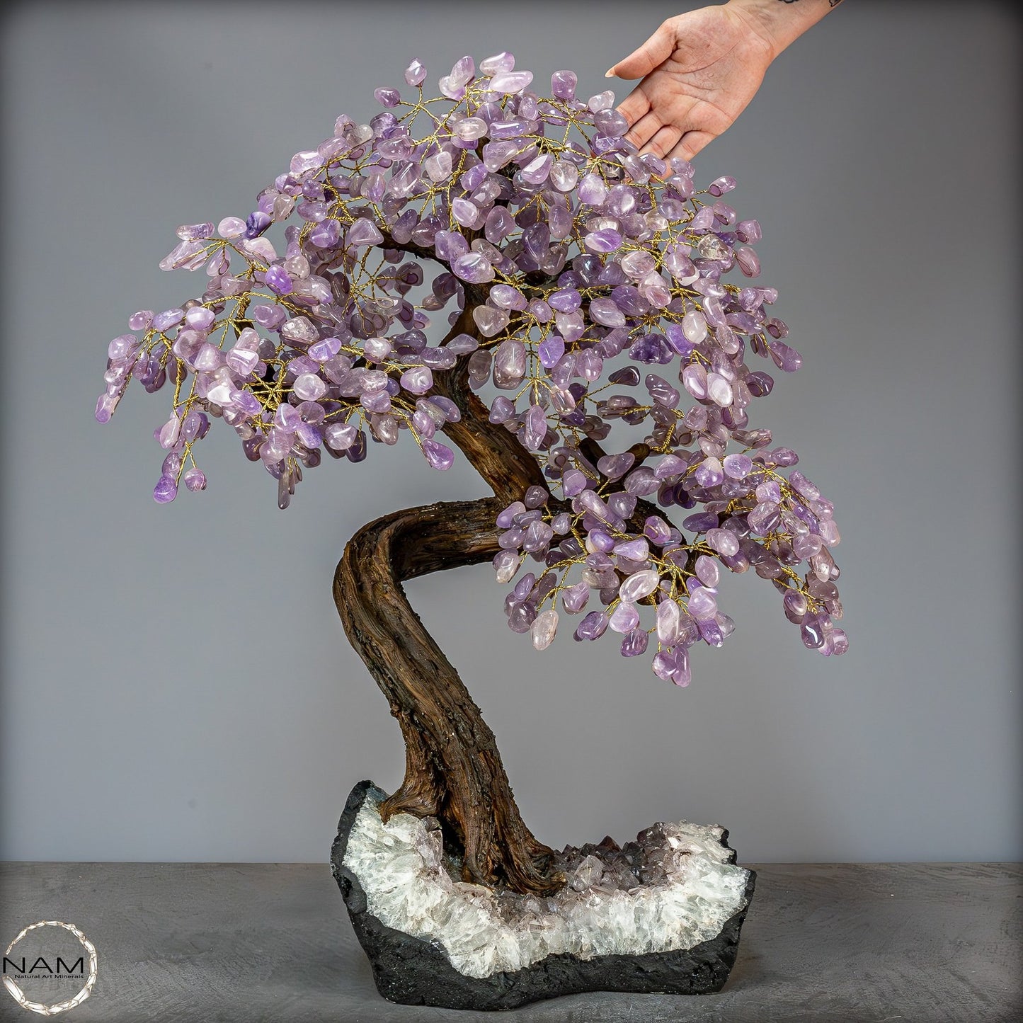 Dekorativer Amethyst-Kristall Baum - 17112,13g