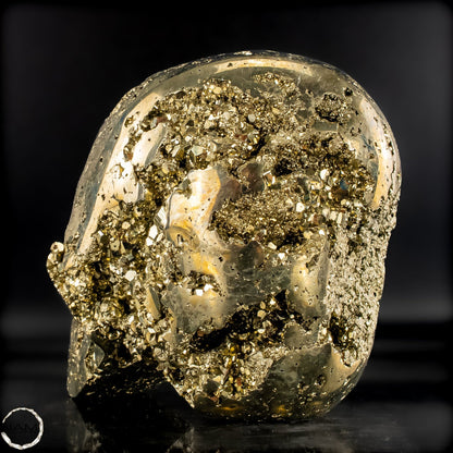 Natürlicher Pyrit Schädel/Totenkopf Skulptur -4421,28g