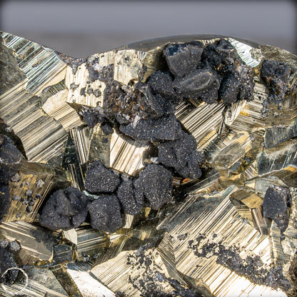Natürliches Pyrit, Quarz und Galena Kristall Herz/Druse - 1458,83g