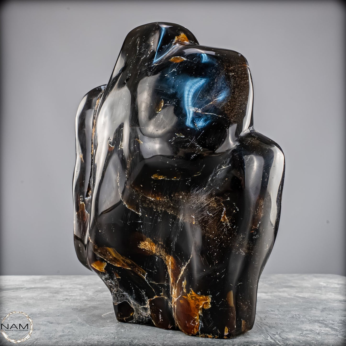 Naturlicher Blau-Roter Bernstein aus Indonesien - 2105,21g