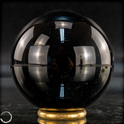 Natürliche Schwarze Obsidian Kristall-Kugel - 281,47g