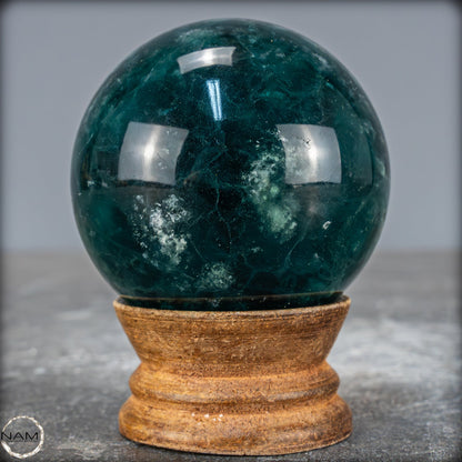 Natürliche Lila-Grüne Fluorit Kugel, China - 311,79g - 57,3mm