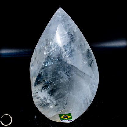 Natürlicher Quarz-Kristall Flamme, Brasilien - 654,35g