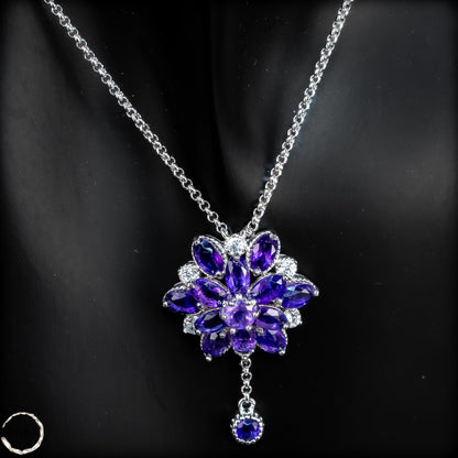 Amethyst-Kette – elegante Tiefe in leuchtendem Violett - 5,97g-29,85ct