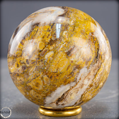 Bumblebee Jasper Kugel – Ein Meisterwerk aus Feuer und Erde - 345,88g