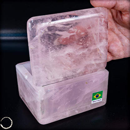 Rosenquarz Schmuckkästchen – Eleganz für Ihre Lieblingsstücke - 859,25g