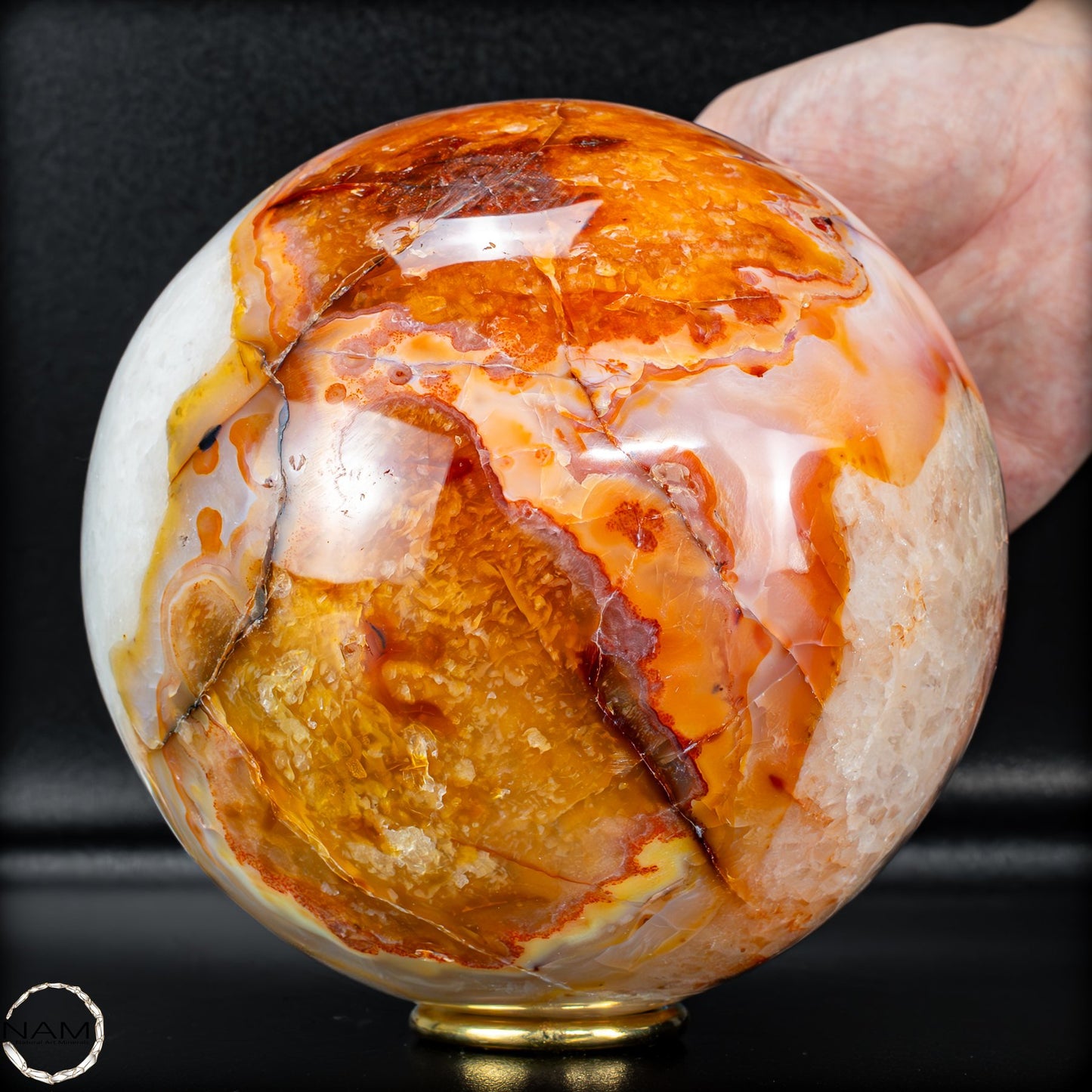 Natürliche Mehrfabige Carneol Kristall Kugel -3686,71g