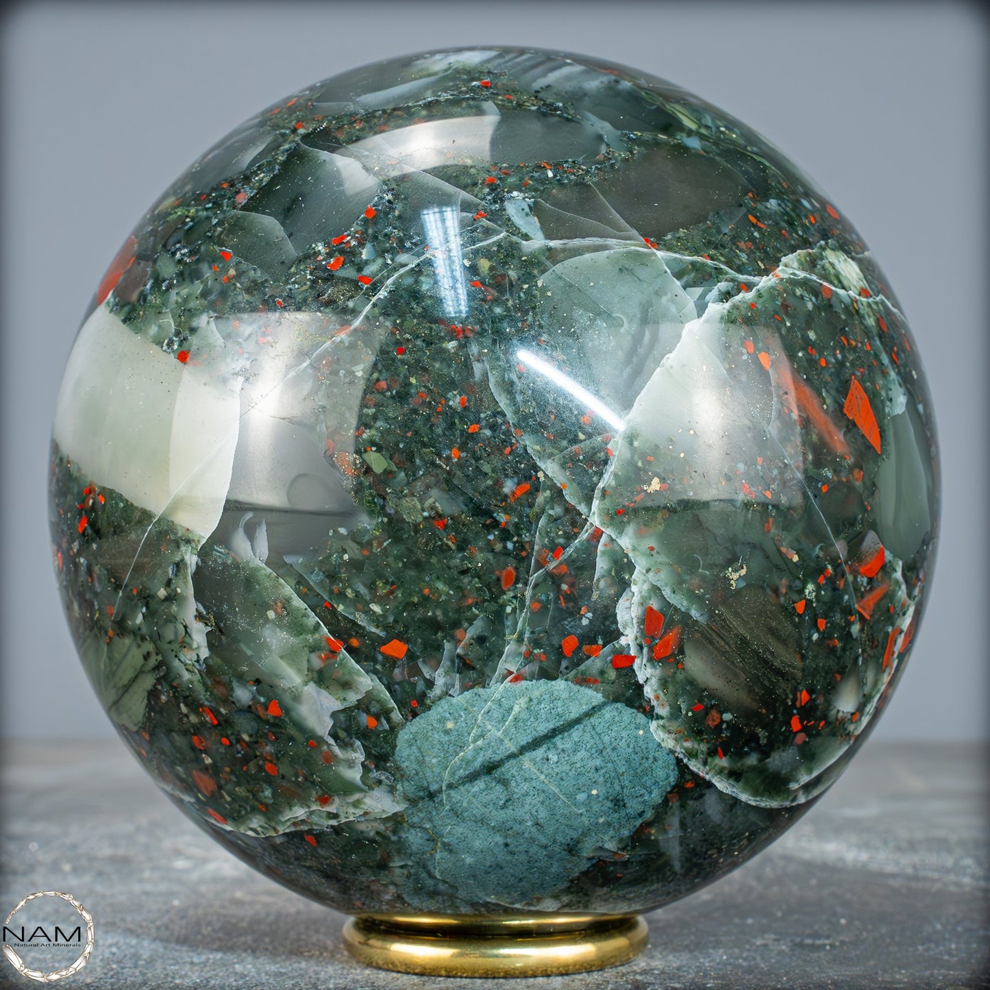 Natürliche Drachenblut-Jaspis Kugel aus Afrika - 2236,08g