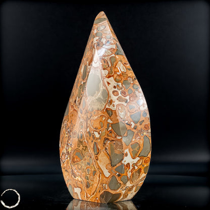 Natürliche Leoparden-Jaspis Kristall Flamme- 950,95g