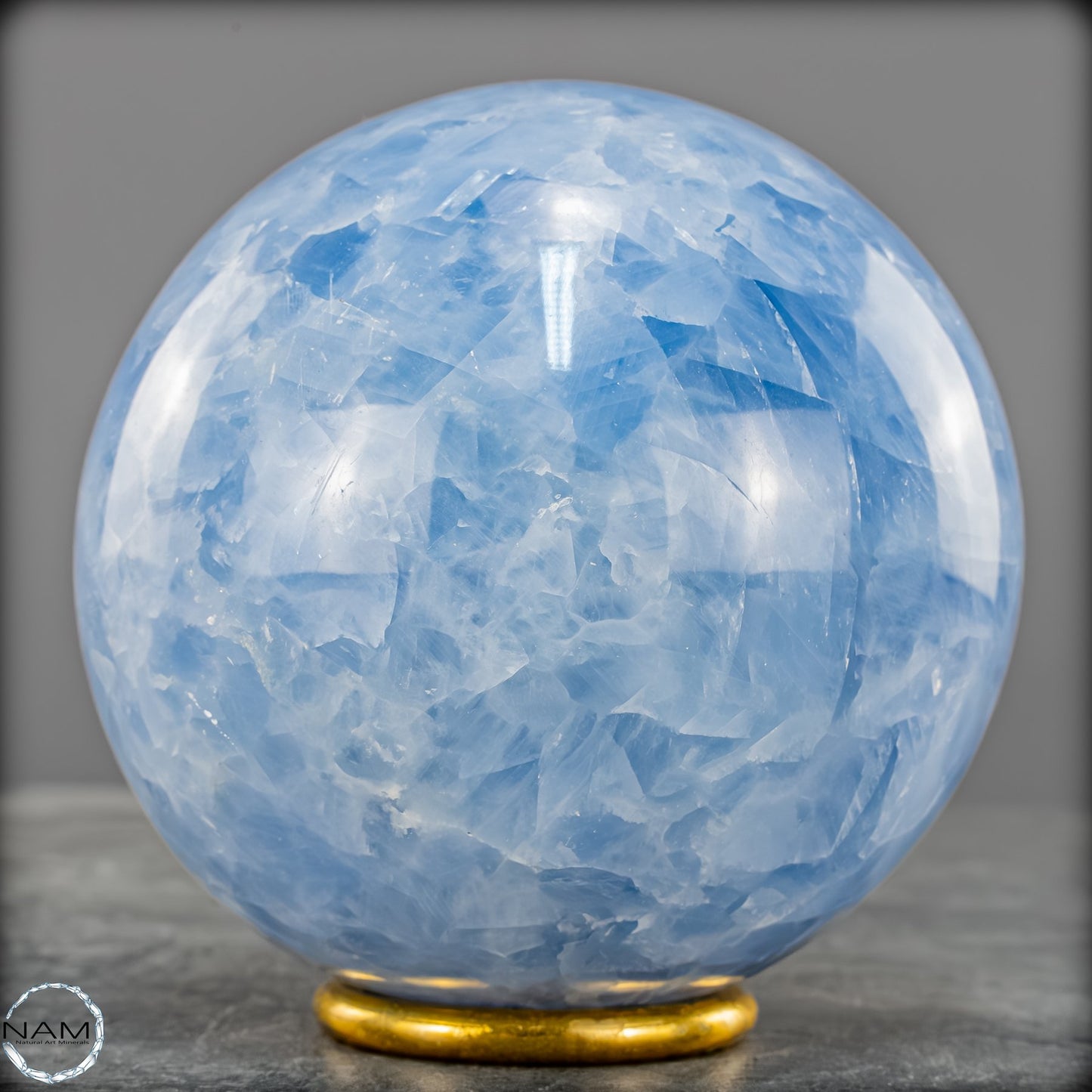 Natürliche Blaue Calcit-Kristall Kugel - 987,64g