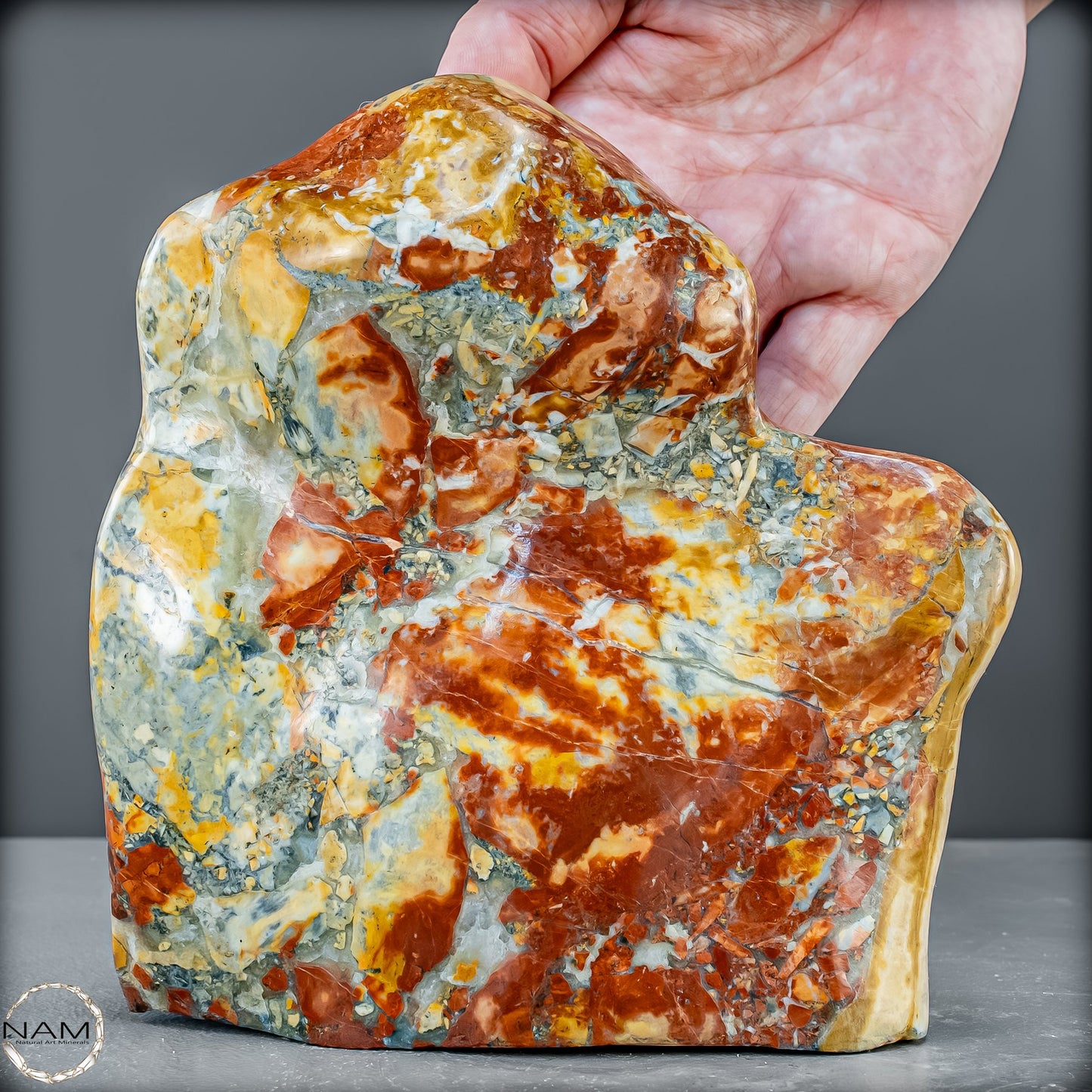 Natürliche Indonesische Picture Jasper-Kristall Freiform – 1434,81g