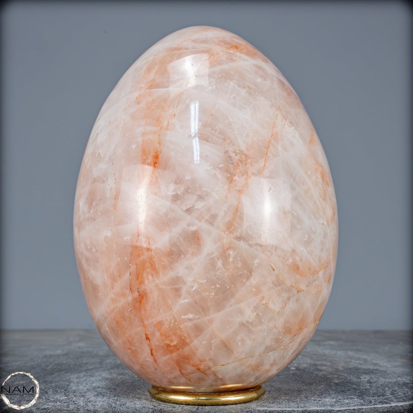 Natürliches Rotes Feuerquarz-Kristall Ei - 5563,12g