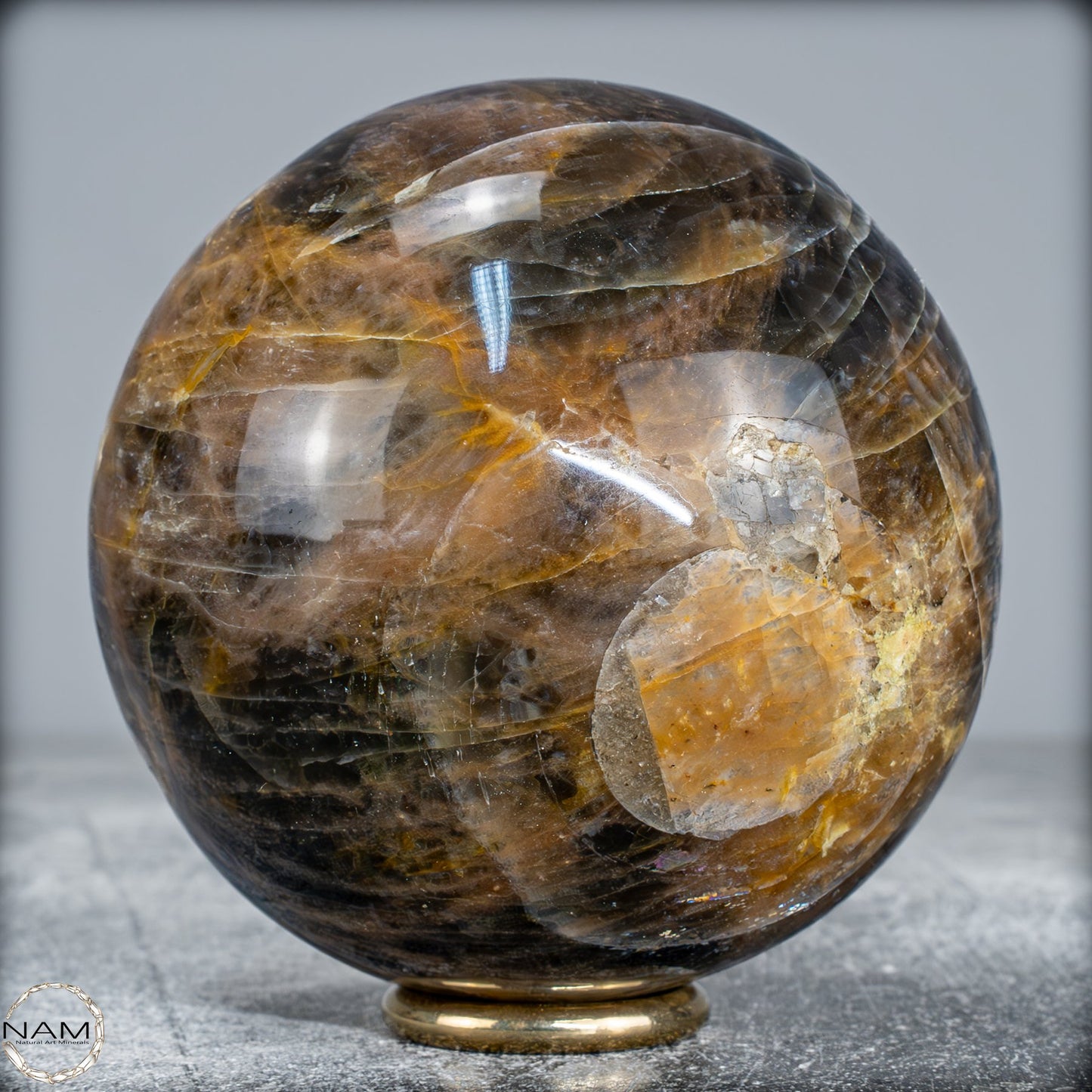 Natürliche Funkelnde Mondstein Kristall-Kugel -618,36g