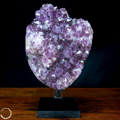 Natürliche Amethyst-Kristalle/Druse auf Ständer - 15604,12g