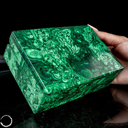 Einzigartige Malachit & Chrysocolla Schmuckkästchen/Box -1095,38g