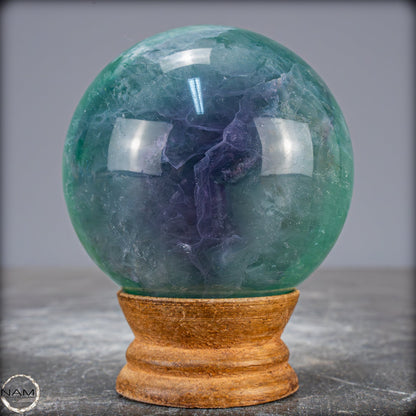 Natürliche Lila-Grüne Fluorit Kugel, China - 539,72g - 68,8mm