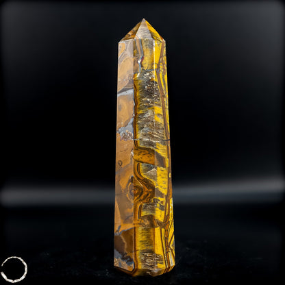 Natürlicher Tigerauge-Obelisk - 752,69g