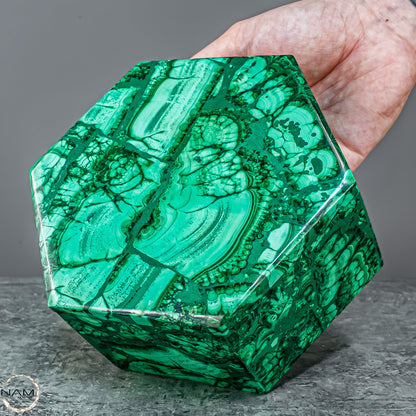 Einzigartige Malachit & Chrysocolla Schmuckkästchen - 1141,56g