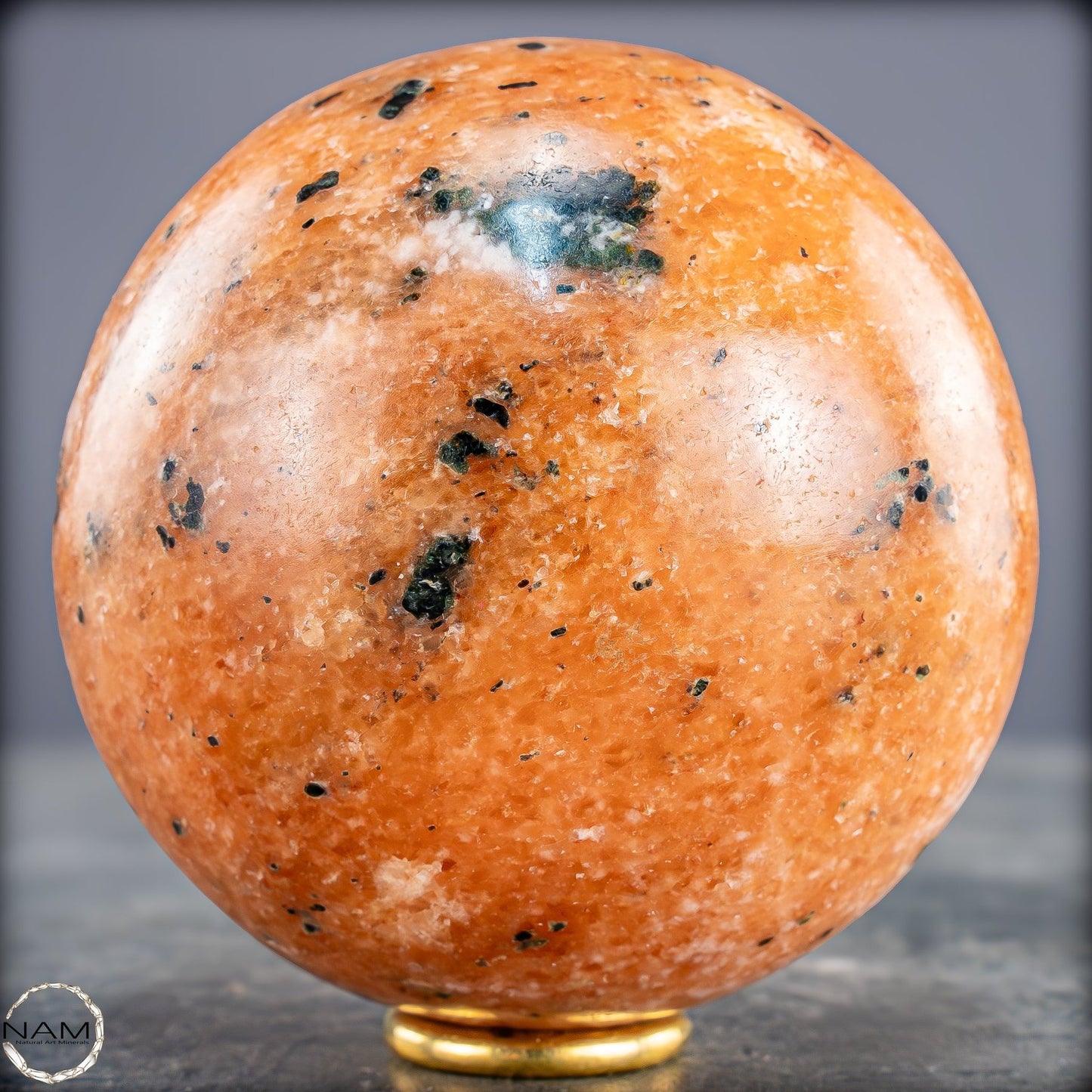 Natürliche Orangencalcit  Kristall-Kugel - 887,33g