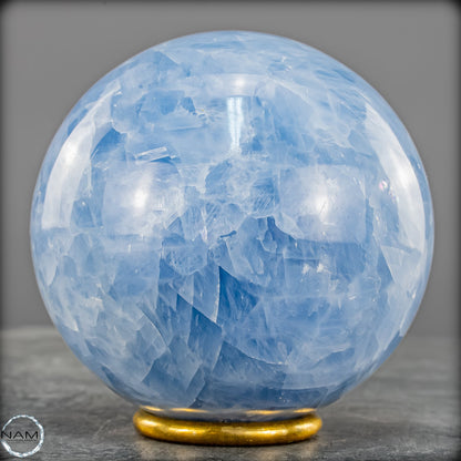 Natürliche Blaue Calcit-Kristall Kugel - 987,64g