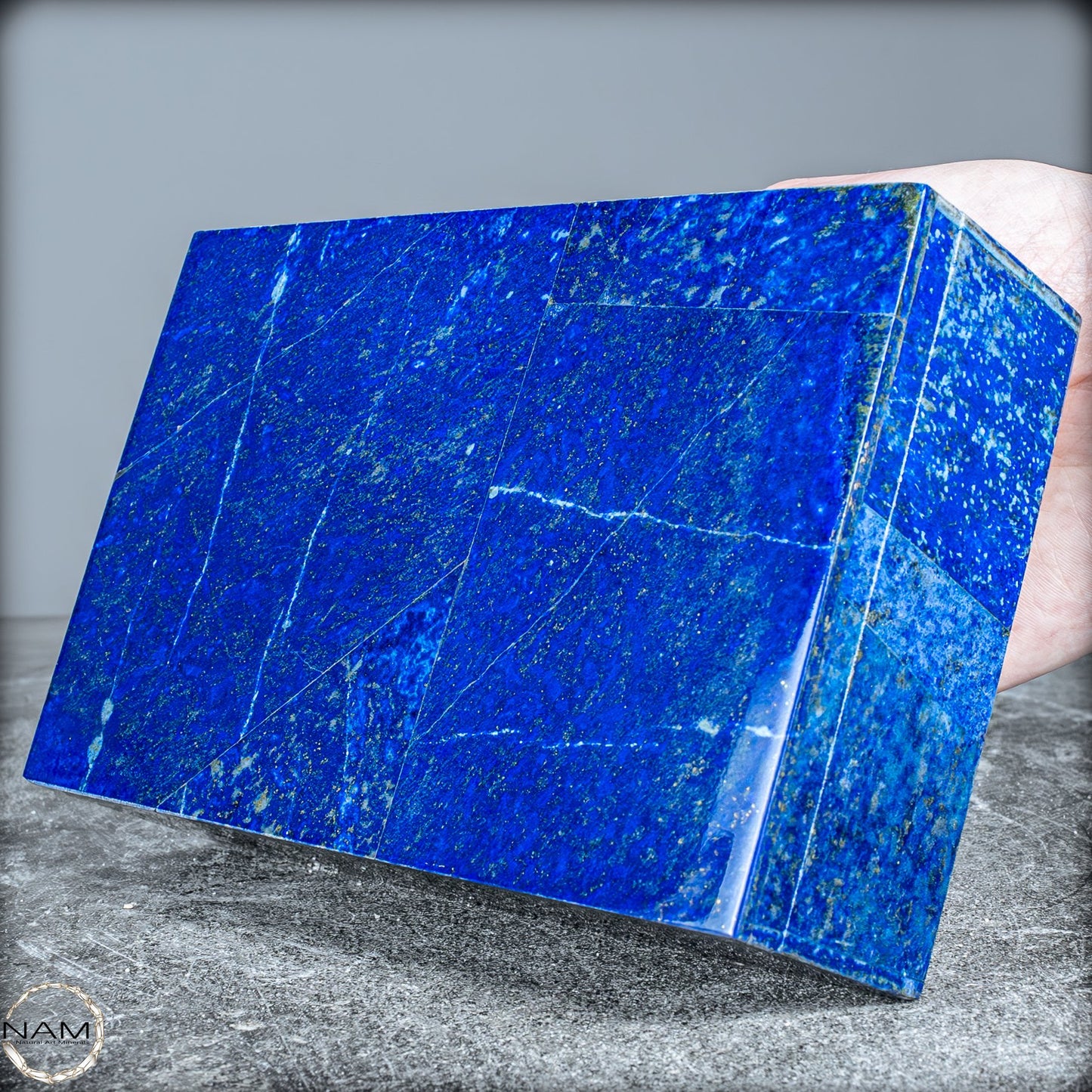 Natürliche  Lapislazuli Schmuckkästchen/Box - 712,77g
