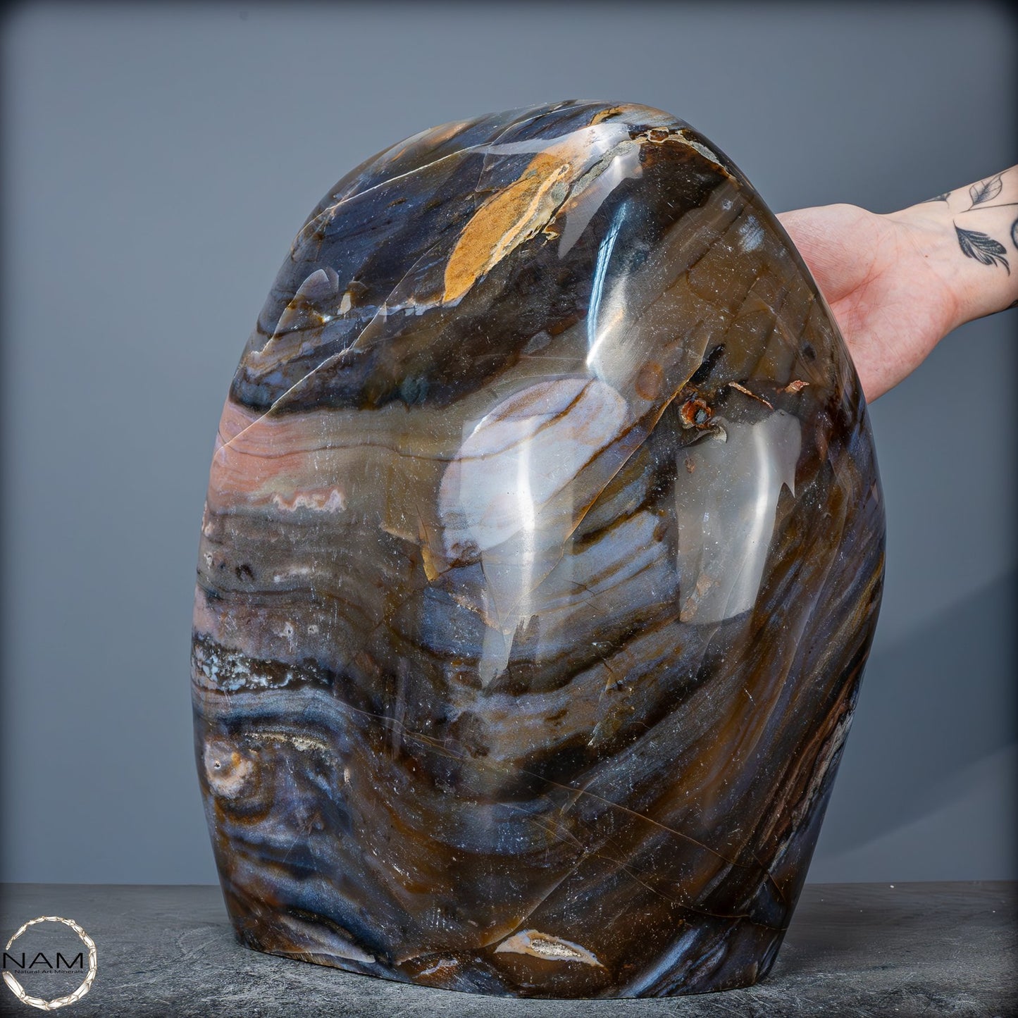 Natürliche Gebänderter Achat Kristall-Freiform - 19370,33g