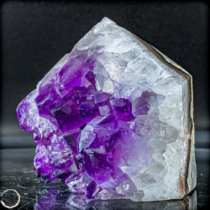 Natürliche Amethyst-Kristall Druse/Spitze - 728,27g