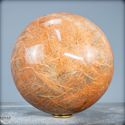 Natürlicher Pfirsich-Mondstein Kristall-Kugel - 9919,91g - 195mm