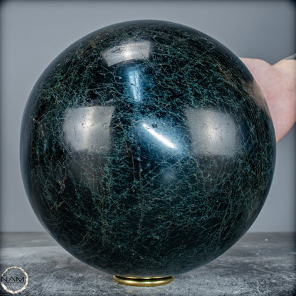 Grünschwarze Turmalin Kugel – Kraftvolle Eleganz der Natur - 9705,94g