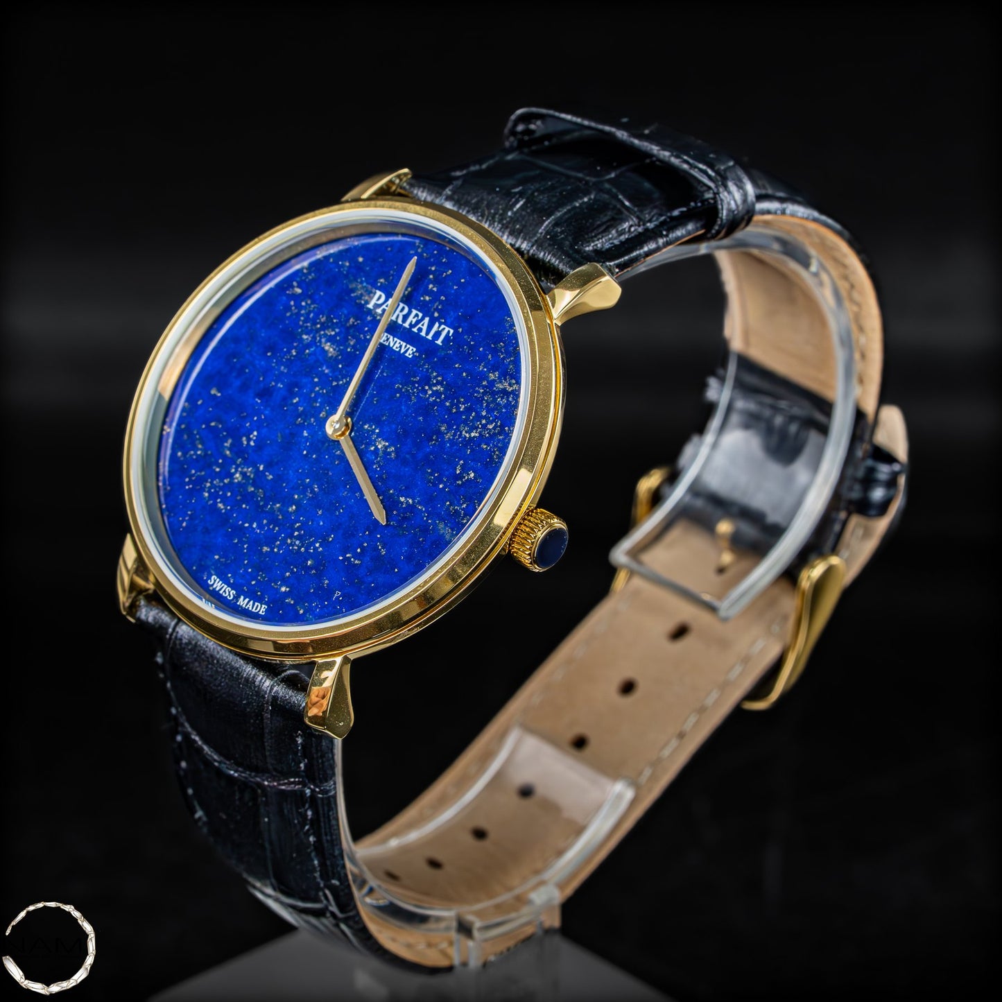Exklusive Lapis-Lazuli Uhr mit Schweizer Uhrwerk - 44,55g 222,75ct