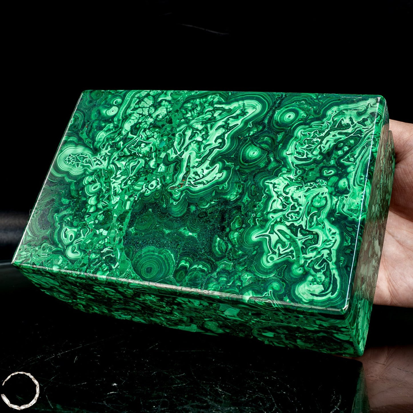 Einzigartige Malachit & Chrysocolla Schmuckkästchen/Box -1095,38g