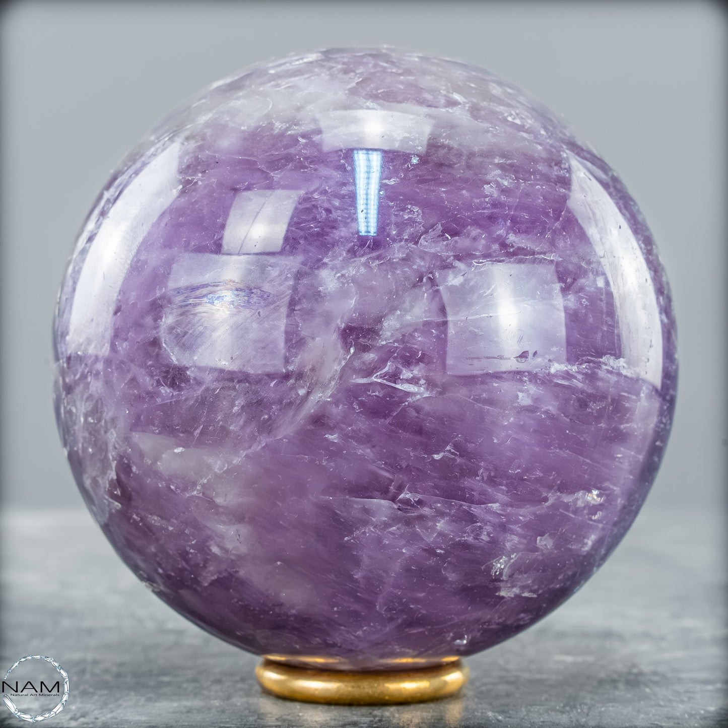 Natürliche Amethyst-Kristall Kugel, Brasilien - 732,69g - 77mm