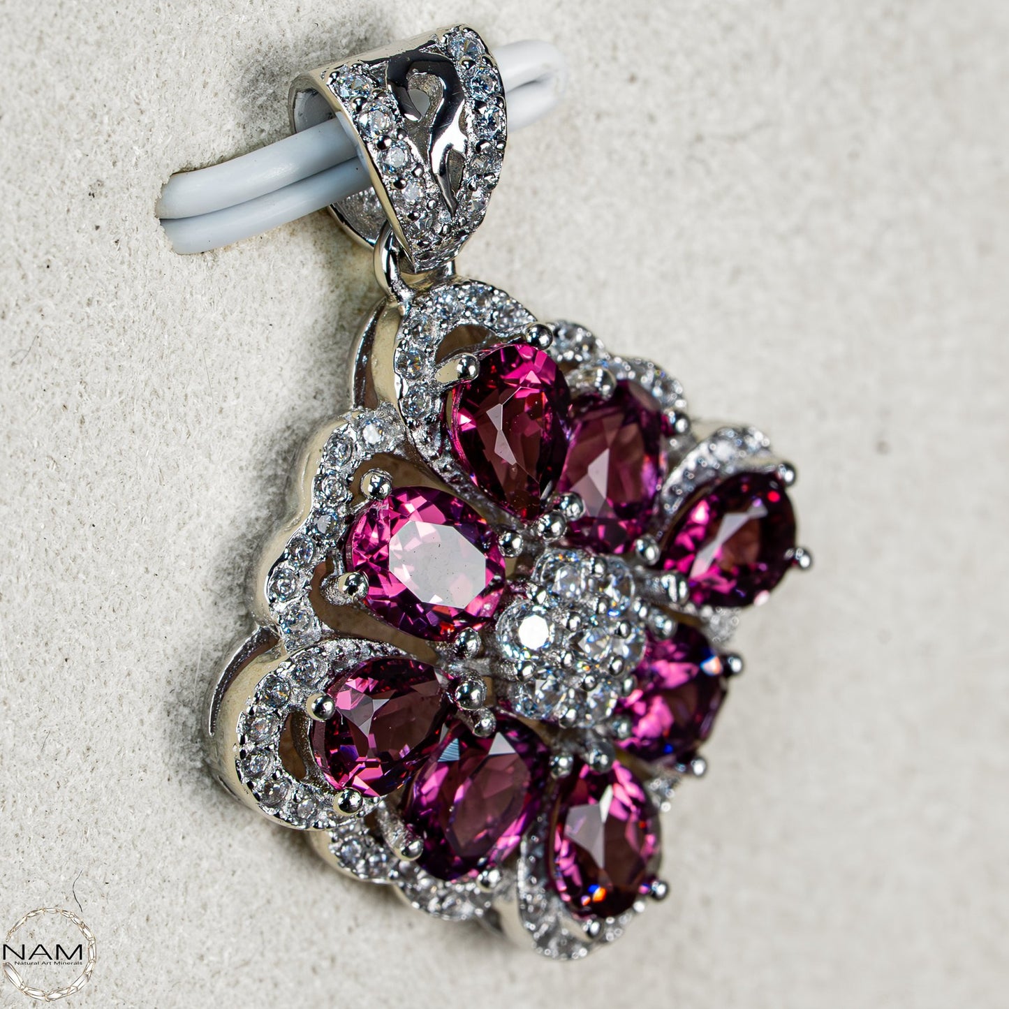 Traumhafter Rubellit-Turmalin Anhänger aus 925er Silber –  17,3ct