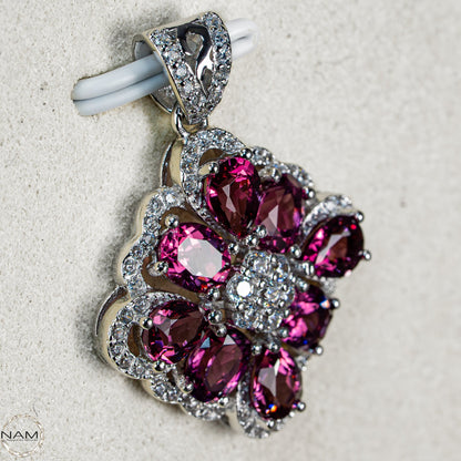 Traumhafter Rubellit-Turmalin Anhänger aus 925er Silber –  17,3ct