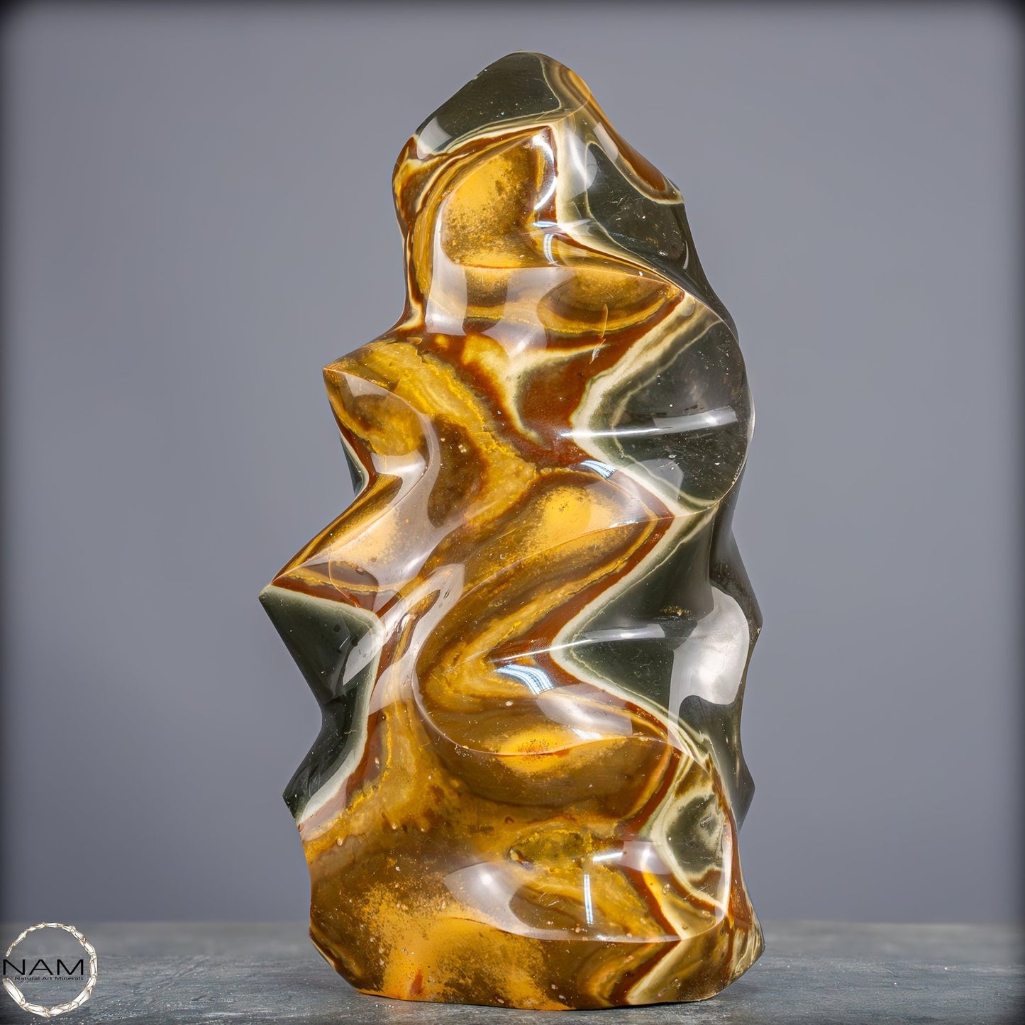 Natürliche Polychrome Jaspis Kristall-Flamme - 1940,44g